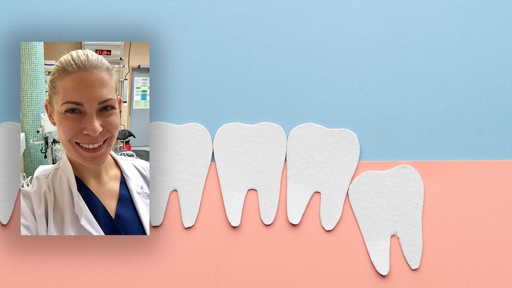 Suu- ja leukakirurgian erikoishammaslääkäri Karoliina Pitkänen Helmiäiseltä kertoo, miksi hammas voi joskus puhjeta kitalakeen.