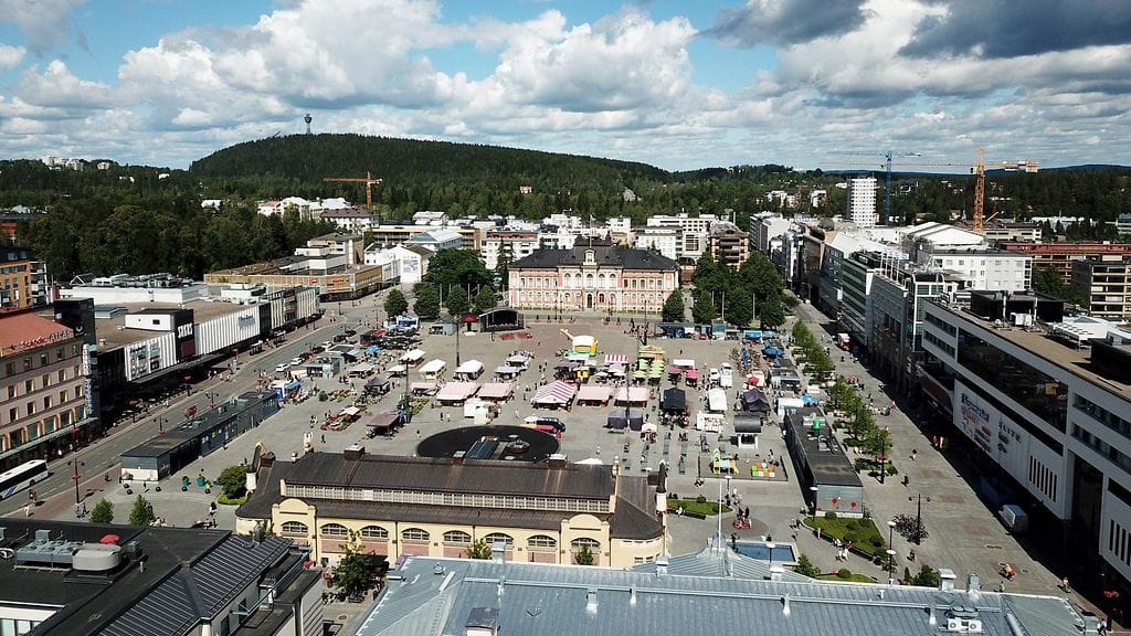 Kuvassa Kuopion tori 24. kesäkuuta 2019.