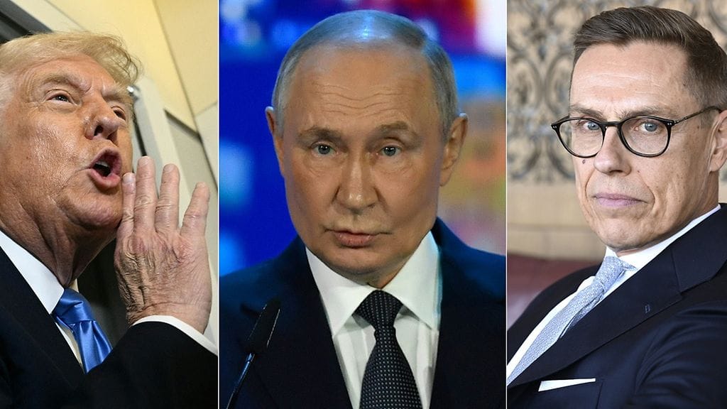 Donald Trump (vas.) ja Vladimir Putin (kesk.) keskustelivat puhelimitse noin kaksi tuntia. Trump informoi keskustelusta muun muassa Alexander Stubbia.