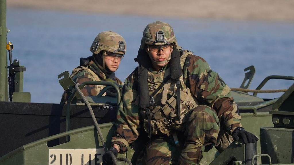 Kuvituskuva Etelä-Korean ja Yhdysvaltojen sotaharjoituksesta maaliskuulta 2024.