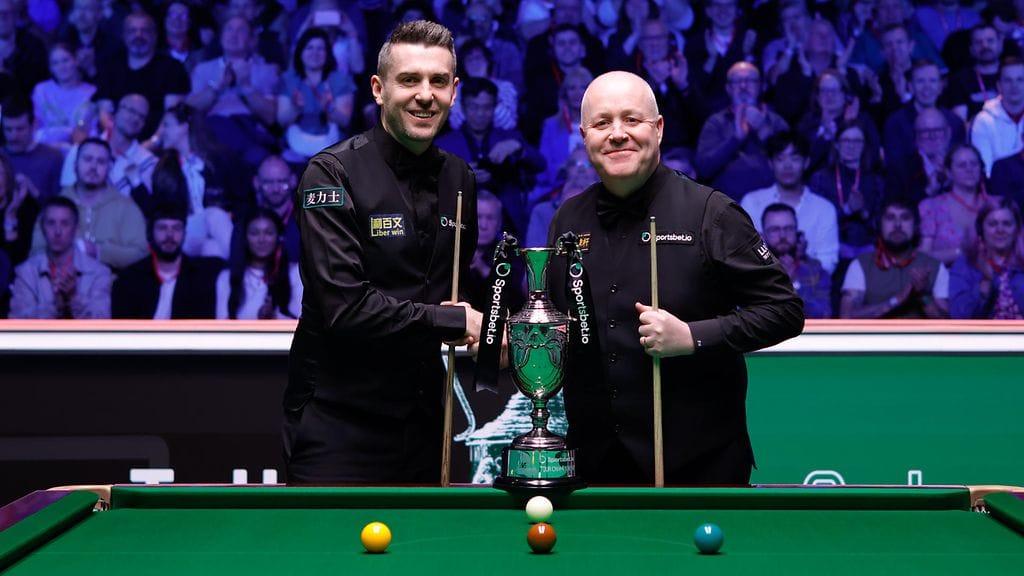 Mark Selby ja John Higgins pelasivat huikean finaalin Tour Championship -kisassa. Kaavio mahdollistaa sen, että he voivat kohdata myös MM-finaalissa toukokuun alussa.