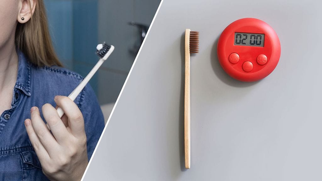Nokareellinen hammastahnaa ei riitä ja hampaita tulisi harjata kahden minuutin aja jokaisella pesukerralla.