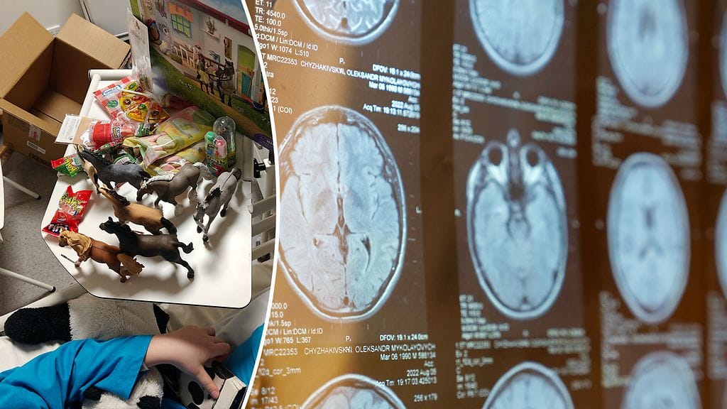 Sairaalassa 7-vuotias potilas on saanut piristystä päiviin heppaleikeistä ja koulukavereiden vierailuista.