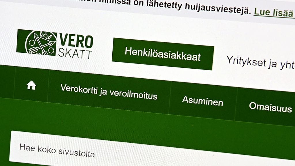 Verohallinto muistuttaa tarkastamaan veroilmoituksesta tilinumeron.