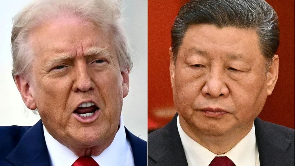 Presidentti Trumpin mukaan Yhdysvallat ei aio tehdä mitään, ellei Kiina tee aloitetta. Kuvassa presidentit Trump ja Xi.