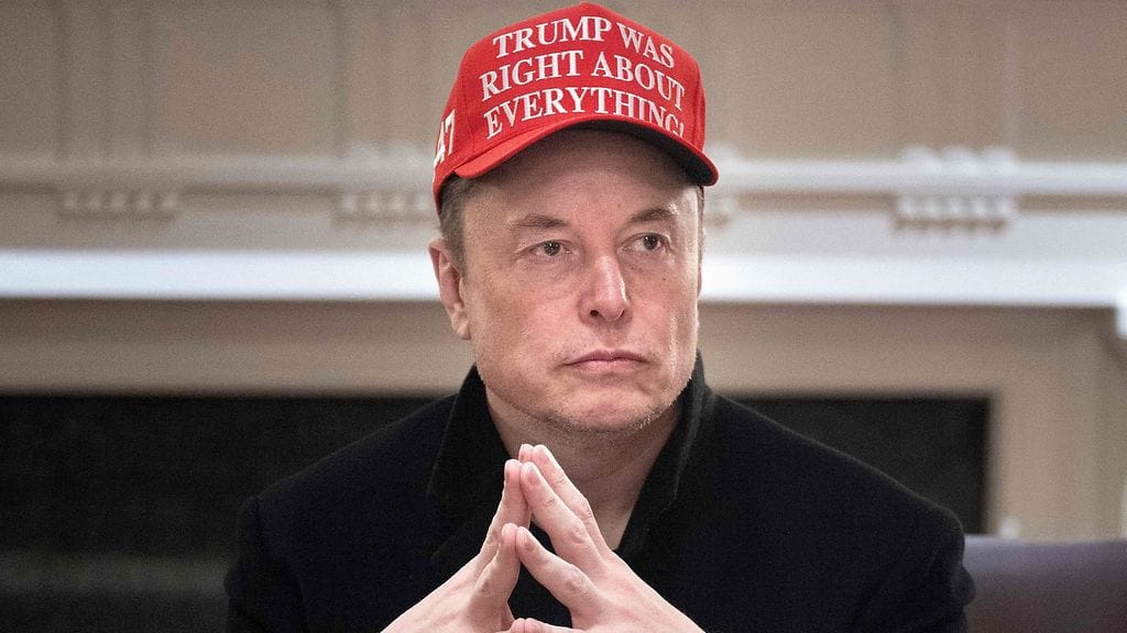 Elon Musk Valkoisessa talossa Washingtonissa 24. maaliskuuta.