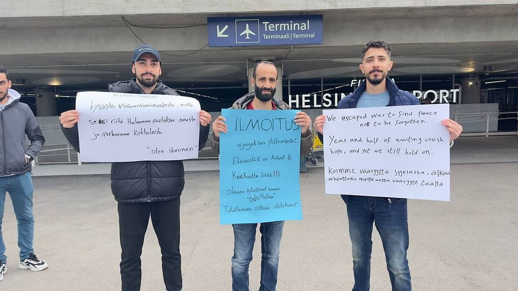 OMA Syyrian turvapaikanhakijoiden mielenosoitus 19.4.2025