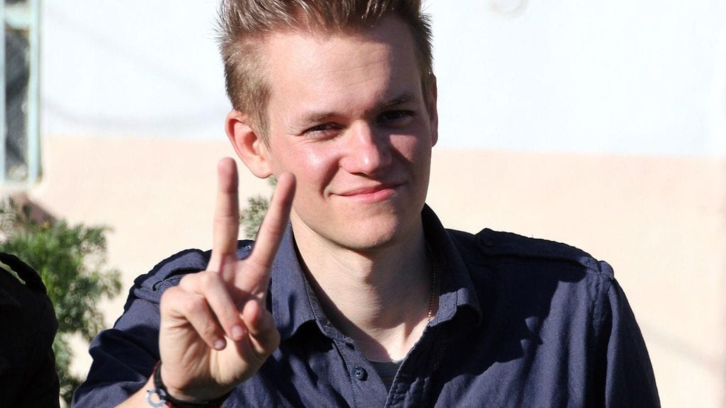 Ruotsalainen toimittaja Joakim Medin Kamishlin kaupungissa Syyriassa helmikuussa 2015.