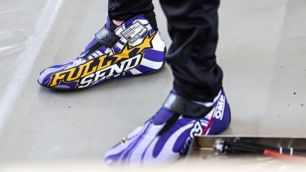 Kalle Rovanperän ajokengät Kanarian MM-rallissa.