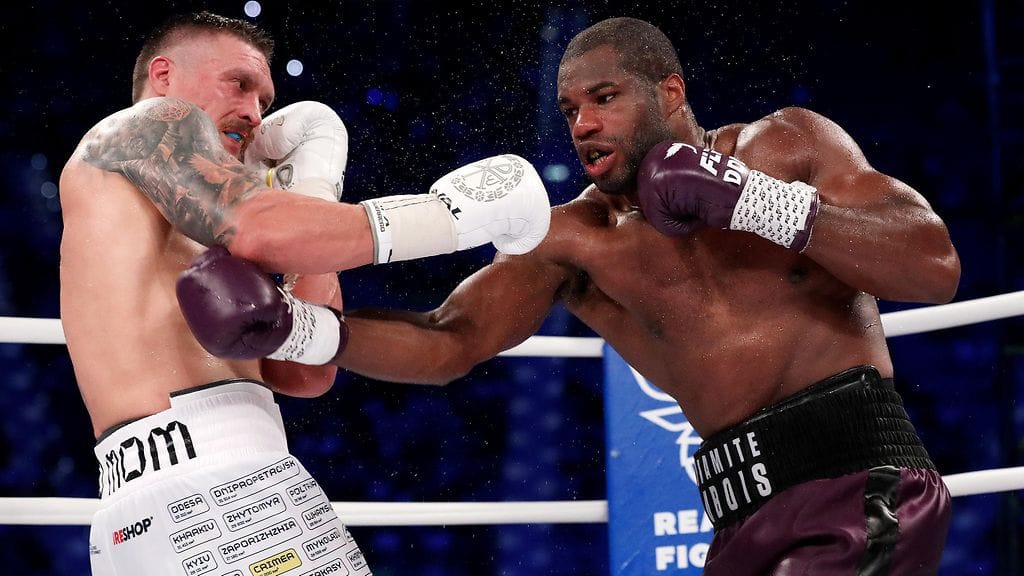 Oleksandr Usyk ja Daniel Dubois ottelivat vastakkain elokuussa 2023.