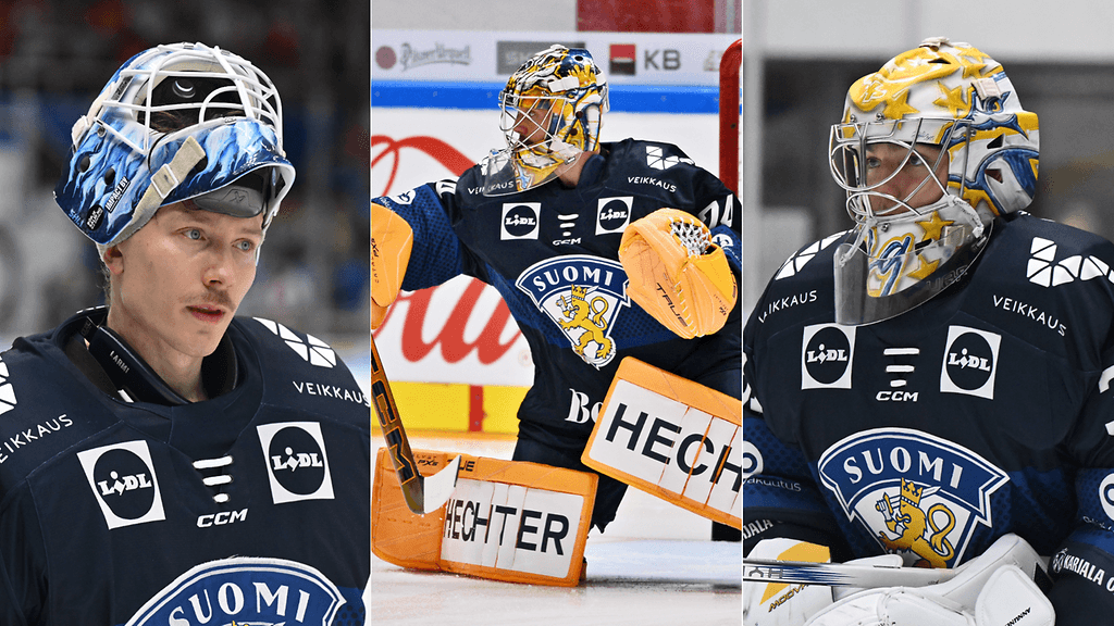 Emil Larmi, Juuse Saros ja Justus Annunen.