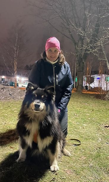 Lena ja Ranja-koira, kuvaaja Claudia Erälahti