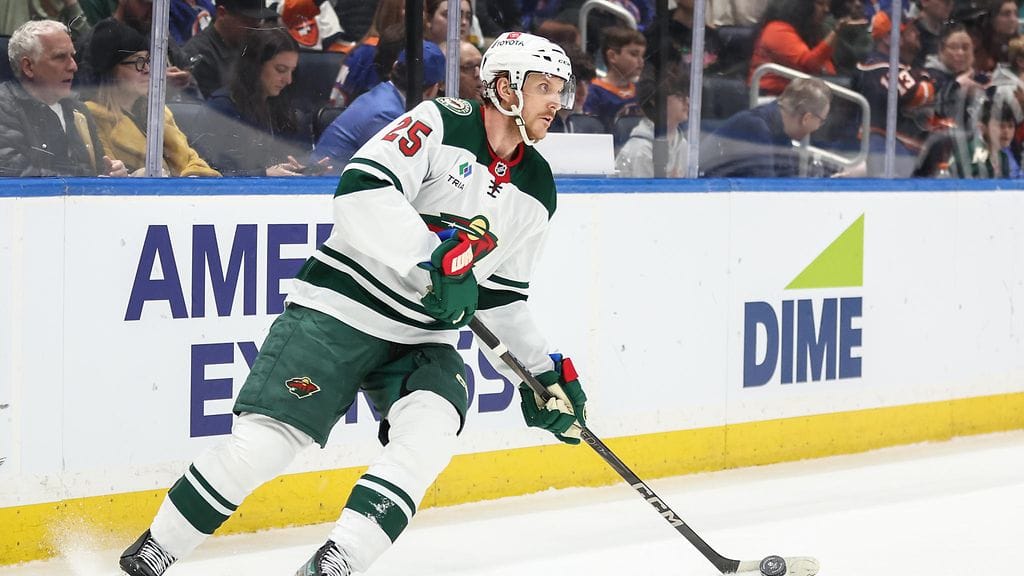 Minnesota Wildin puolustaja Jonas Brodin edusti Ruotsia myös 4 Nations Face Off -turnauksessa talvella.
