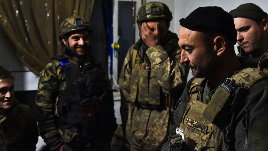 Ukrainan sotilaita Zaporizhzhjassa toukokuun alussa.