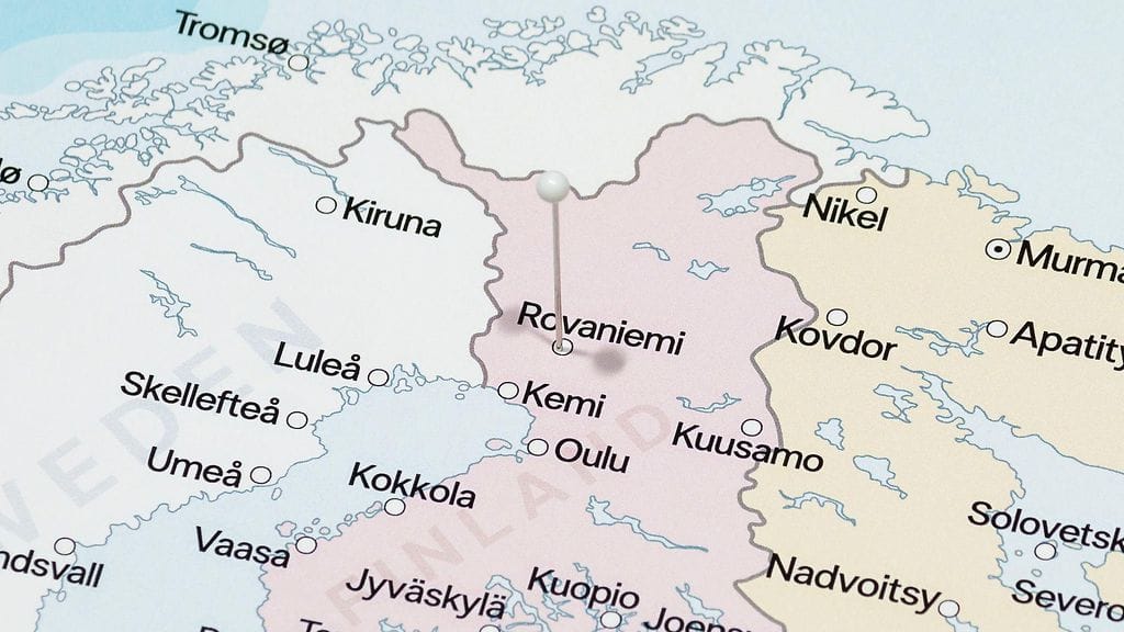 Kiinteistösijoitusyhtiö FCDC Corp Oy:lle varattu alue sijaitsee Hietavaarassa Valajaskosken voimalaitoksen lähellä. Kuvassa Rovaniemen kaupunki kartalla.