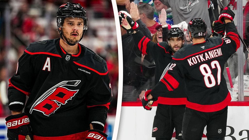 Sebstian Aho ja Jesperi Kotkaniemi saivat molemmat syöttöpisteen Carolinan edettyä voiton päähän konferenssifinaaleista.