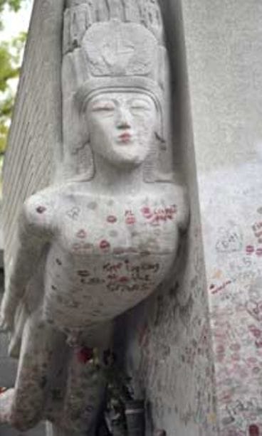 Oscar Wilden hautapaikka Pariisissa.