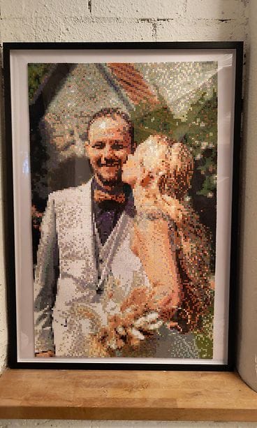 Anne Laine, 40, teki hääkuvansa Hama-helmistä