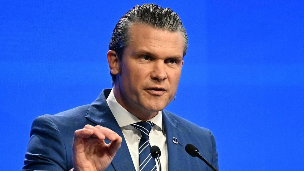 Yhdysvaltain puolustusministeri Pete Hegseth kuvattuna 31. toukokuuta.