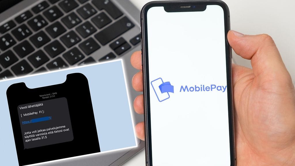 Mobilepayn nimissä lähetellään huijausviestejä.