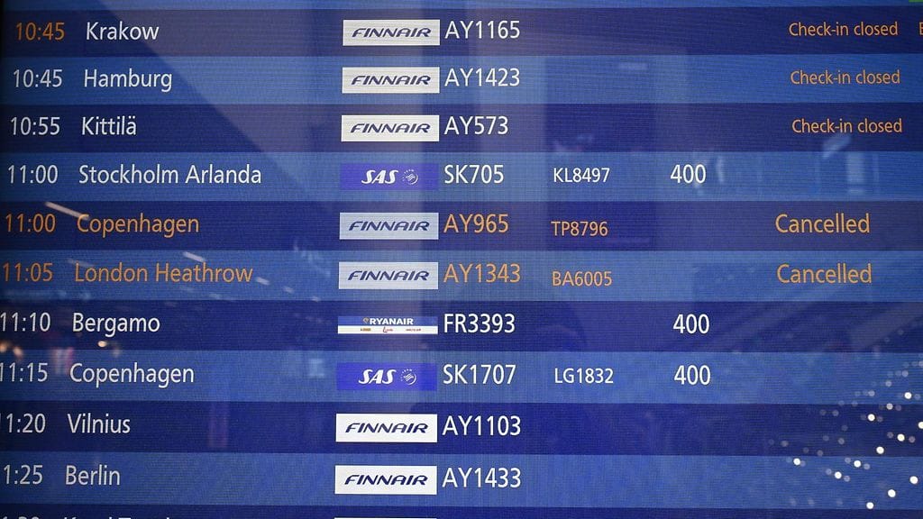Finnair ennakoi, että se joutuu perumaan valtaosan lakkopäivien lennoista, jos maapalvelujen lakot toteutuvat. Kuvituskuva on toukokuulta.