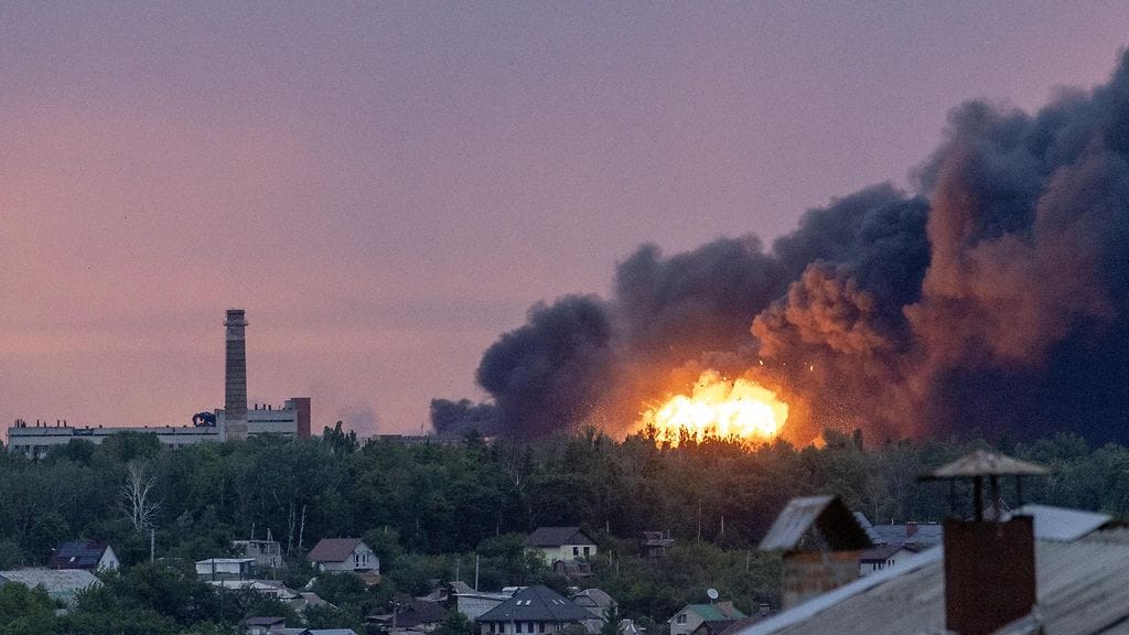 Savupatsas nousi Harkovan ylle Venäjän iskun seurauksena.