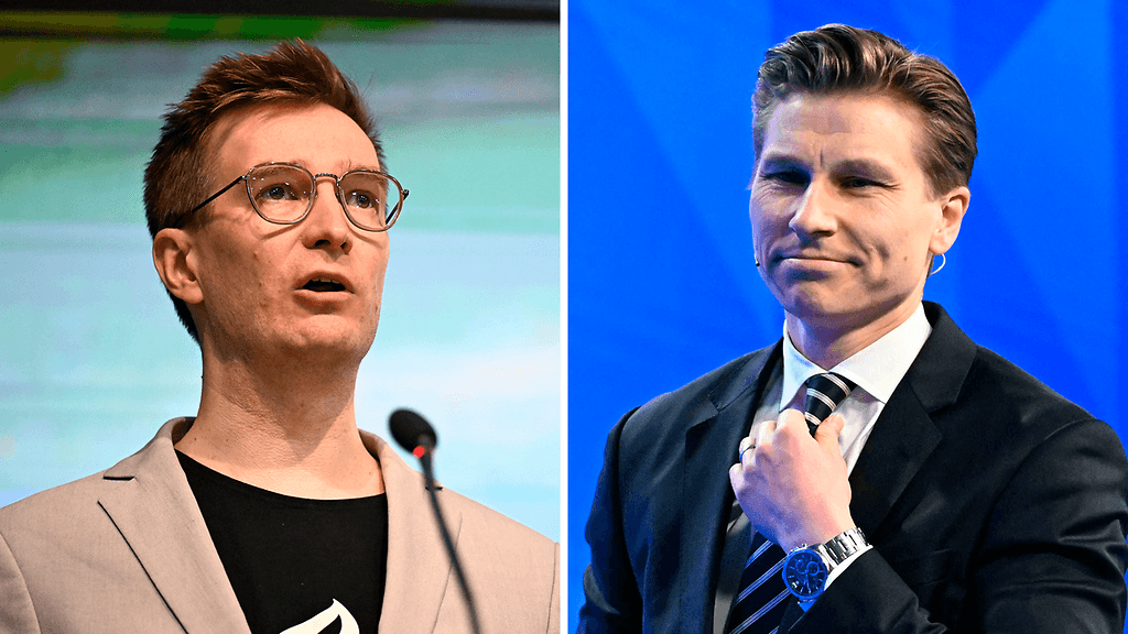 Vihreiden Oras Tynkkynen (vas.) arvostelee hallituksen linjausta puolustusmenojen nostamisesta, josta puolustusministeri Antti Häkkänen (kok.) kertoi torstaina.