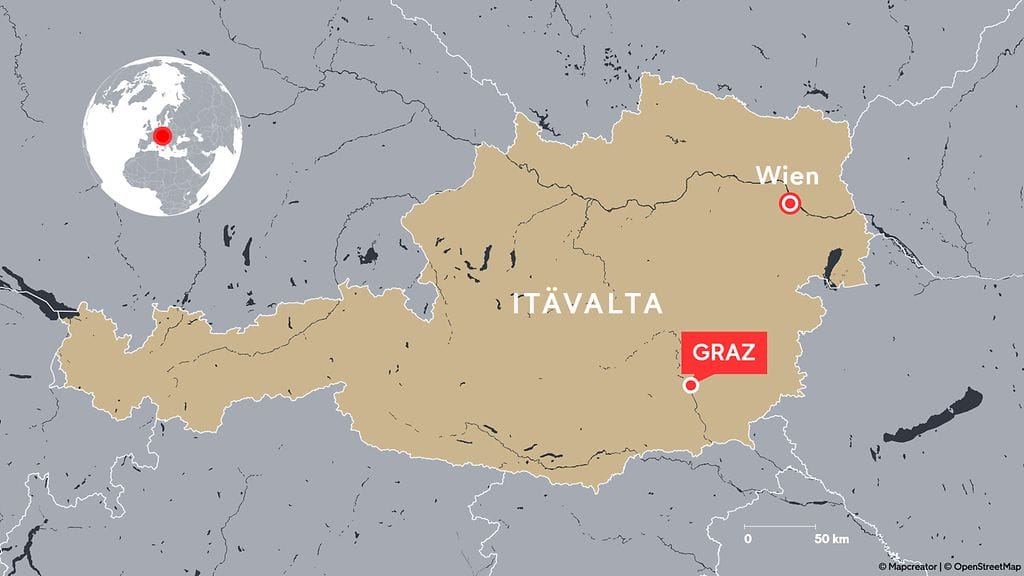 1006 Itävalta Graz kartta