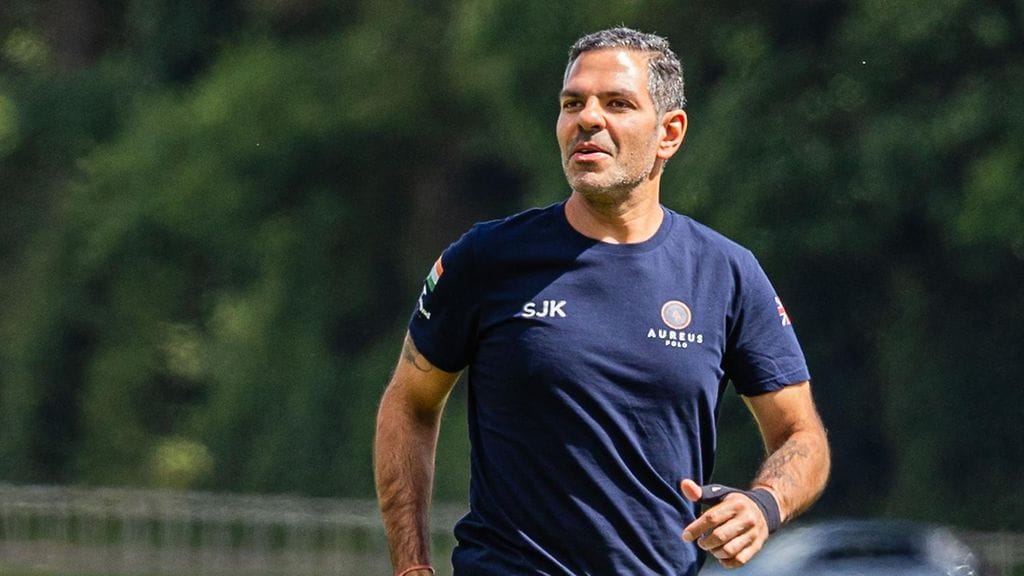 Sunjay Kapur kuvattuna englantilaisella pooloklubilla 4. kesäkuuta 2025.