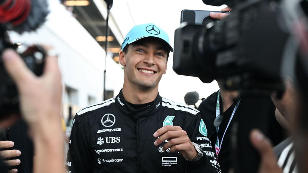 George Russell lähtee sunnuntain kisaan paalupaikalta.