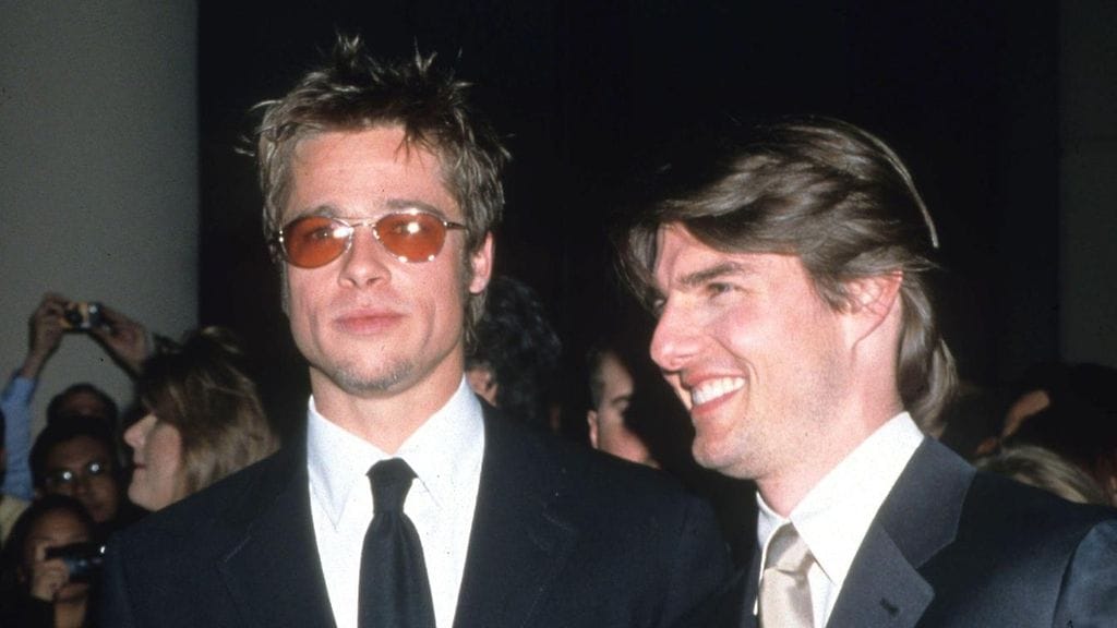 Brad Pitt ja Tom Cruise kuvattuina vuonna 1998.