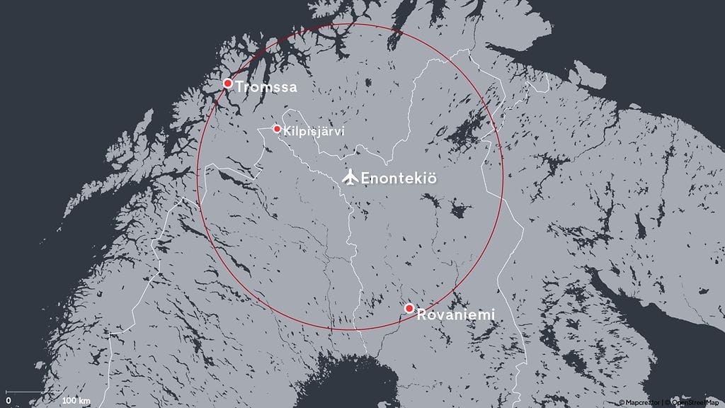 2406 enontekiö kartta lentoasema