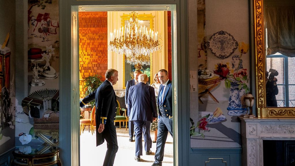 Donald Trump saapui Huis Ten Boschin palatsiin Haagissa 25. kesäkuuta 2025.