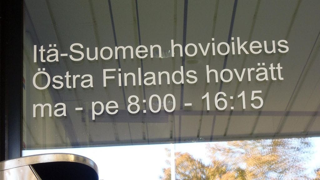 Itä-Suomen hovioikeus Kuopiossa 24. lokakuuta 2023.