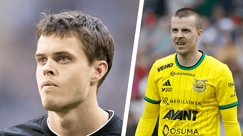 Oscar Linnerin (vas.) KTP-debyytti loppui ennenaikaisesti naama verillä Roope Riskin ohipotkun jälkeen.