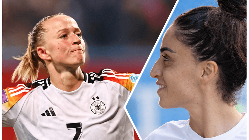 Jalkapalloilijat Lea Schüller (vas.) ja Martina Piemonte ovat parisuhteessa.