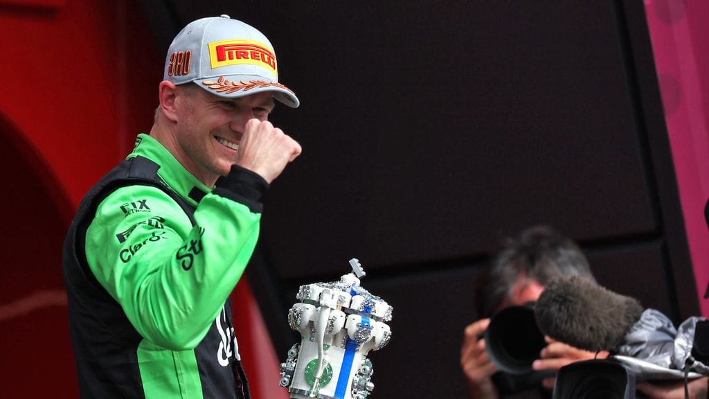 Nico Hülkenberg kipusi Britannian GP:ssä F1-urallaan ensimmäistä kertaa palkintokorokkeelle.