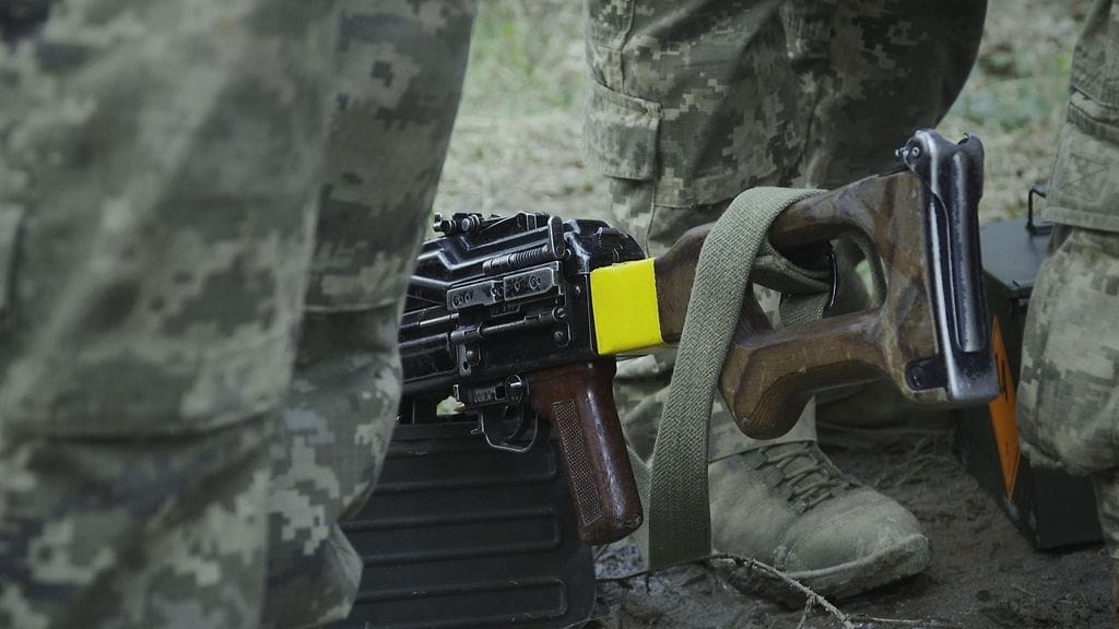 Yhdysvallat ja Ukraina keskustelevat tällä viikolla aseavun jatkamisesta. Kuva ukrainalaissotilaiden harjoituksista vuodelta 2024.