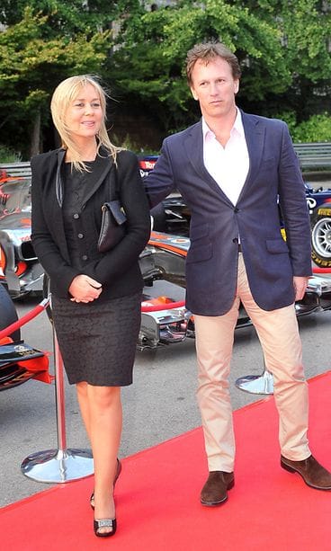 Beverley Allen ja Christian Horner kuvattuna heinäkuussa 2011.