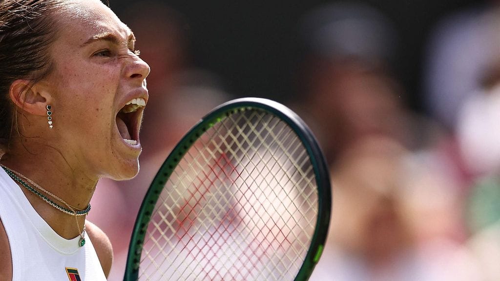 Aryna Sabalenka kävi tunteikasta taistoa mutta taipui.