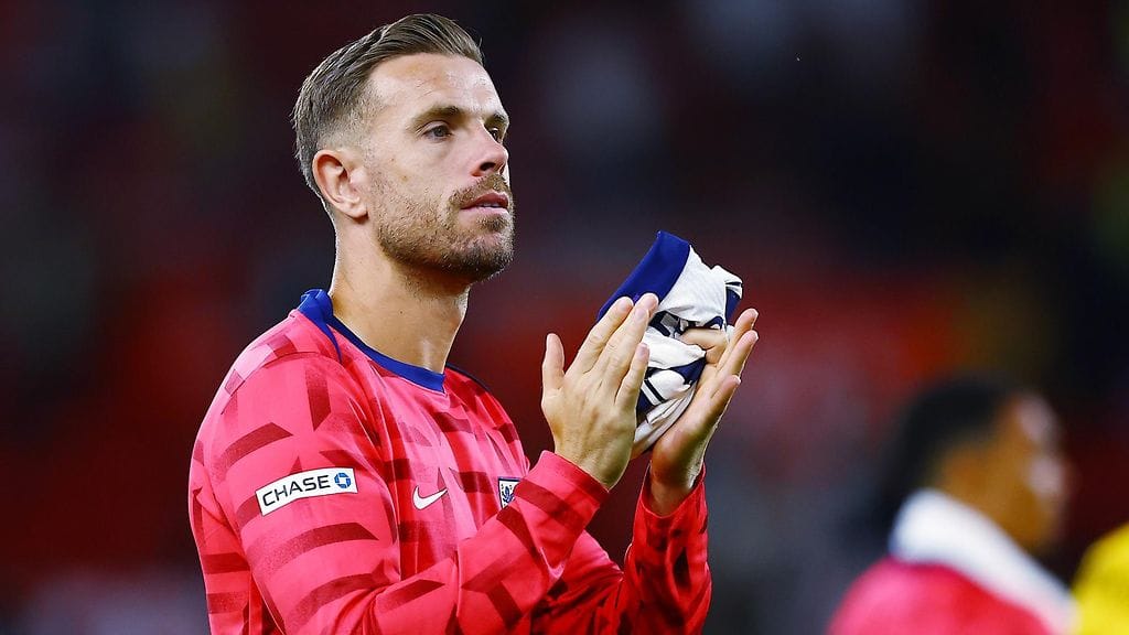 Jordan Henderson maaottelussa viime kesäkuussa.