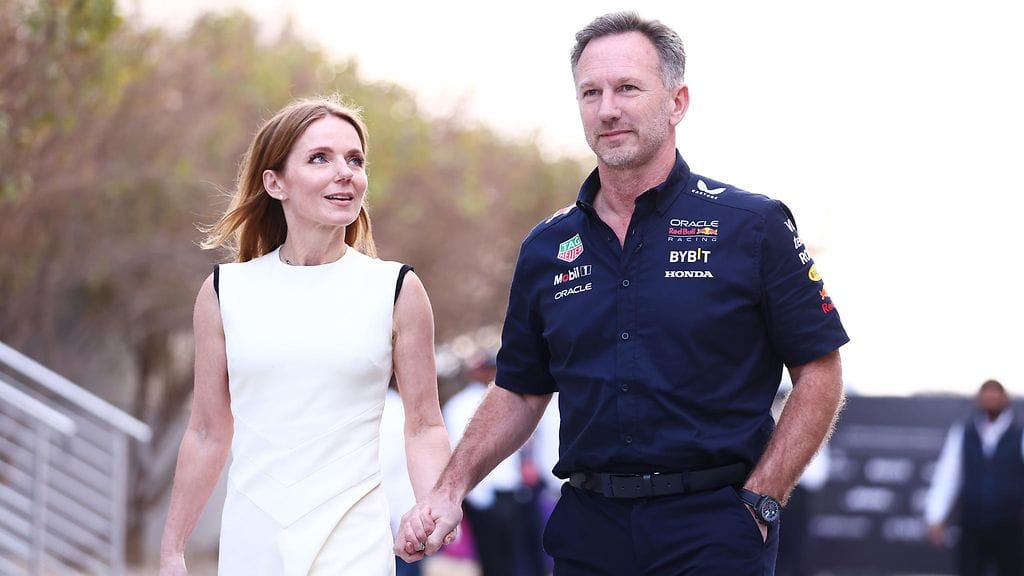 Christian Horner ja hänen vaimonsa Geri Horner (o.s. Halliwell) olivat valokuvaajien kohteena maaliskuussa 2024, kun pariskunta palasi F1-varikolle Red Bull -pomoon kohdistuneiden syytösten jälkeen.