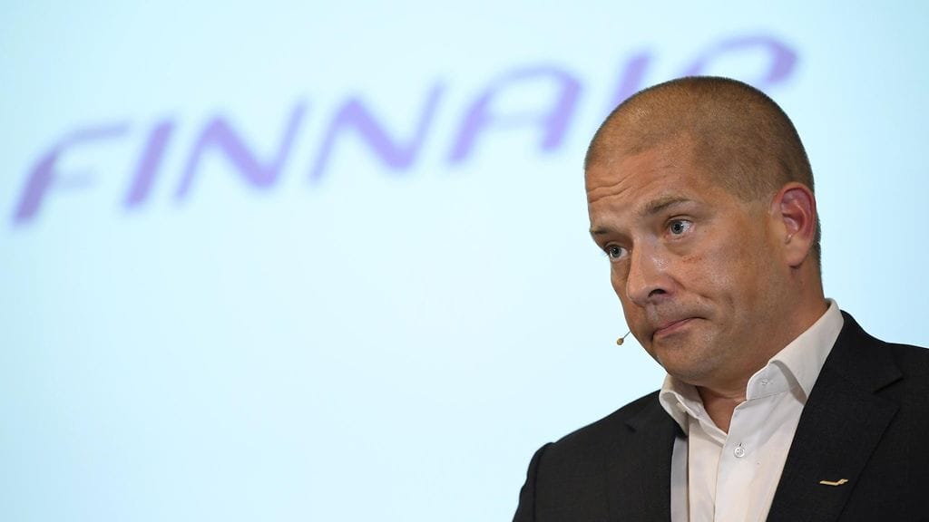 Finnairin toimitusjohtaja Turkka Kuusisto Finnairin puolivuosikatsauksen julkistustilaisuudessa Vantaalla 16. heinäkuuta 2025.