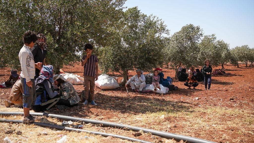 Kuvassa as-Suwaydasta paenneita ihmisiä 17. heinäkuuta 2025.