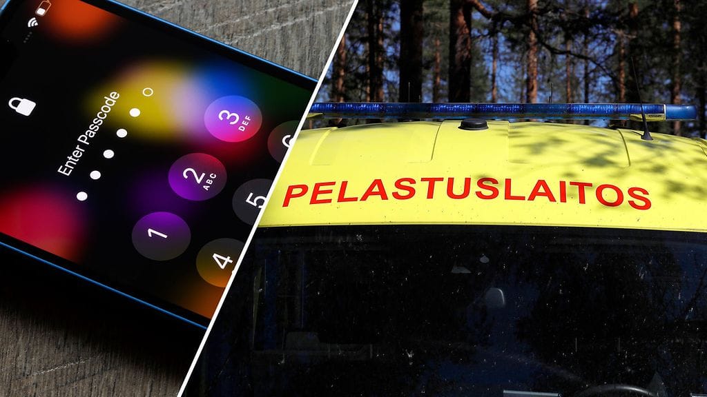 Auton katolle unohtunut ja vauhdissa pudonnut matkapuhelin teki hälytyksen liikenneonnettomuudesta Kiteellä. Kuvituskuva.