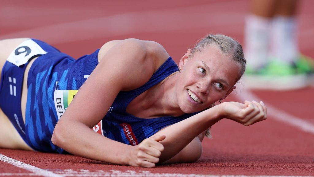 Saga Vanninen oli yhtä hymyä, vaikka tulokseen jäikin Vannisen omasta mielestä paljon parannettavaa.