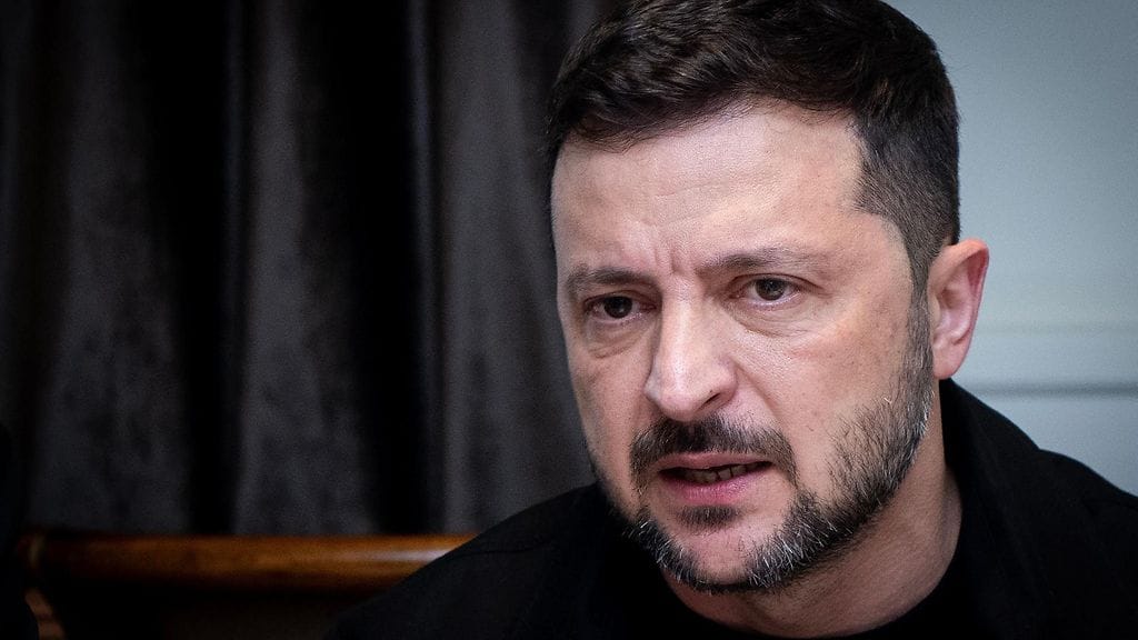 Ukrainan presidentin Volodymyr Zelenskyin mukaan Ukrainan kanta on, että maa ei koskaan halunnut sotaa. Zelenskyi kuvattuna heinäkuussa 2025.