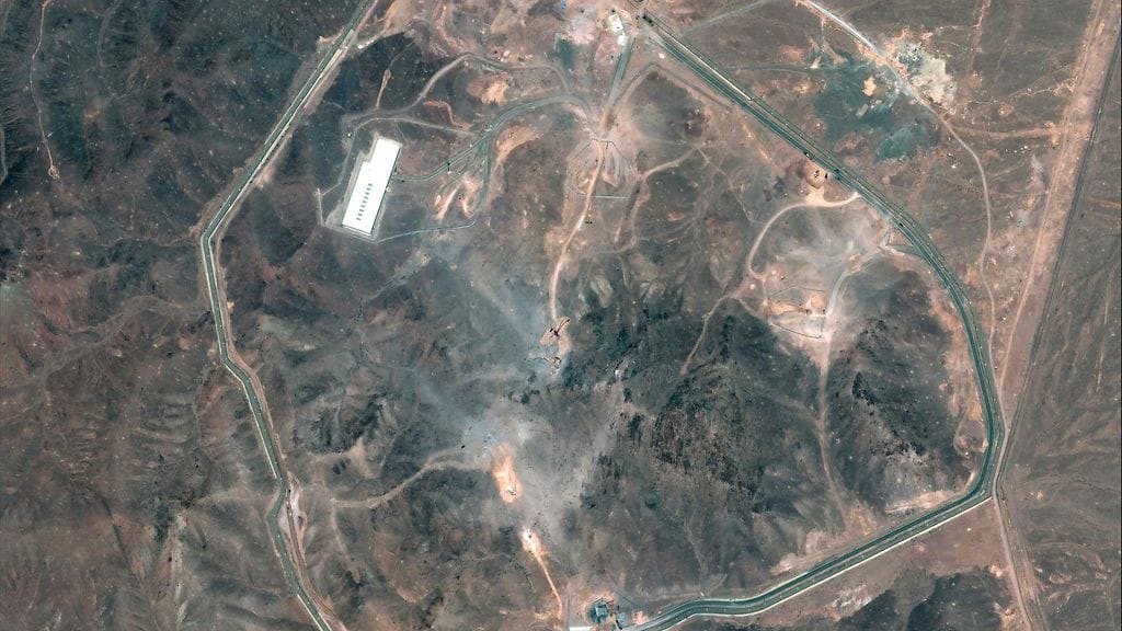 Satelliittikuva 1. heinäkuuta 2025 Iranin Fordowin uraanin rikastuslaitoksesta.