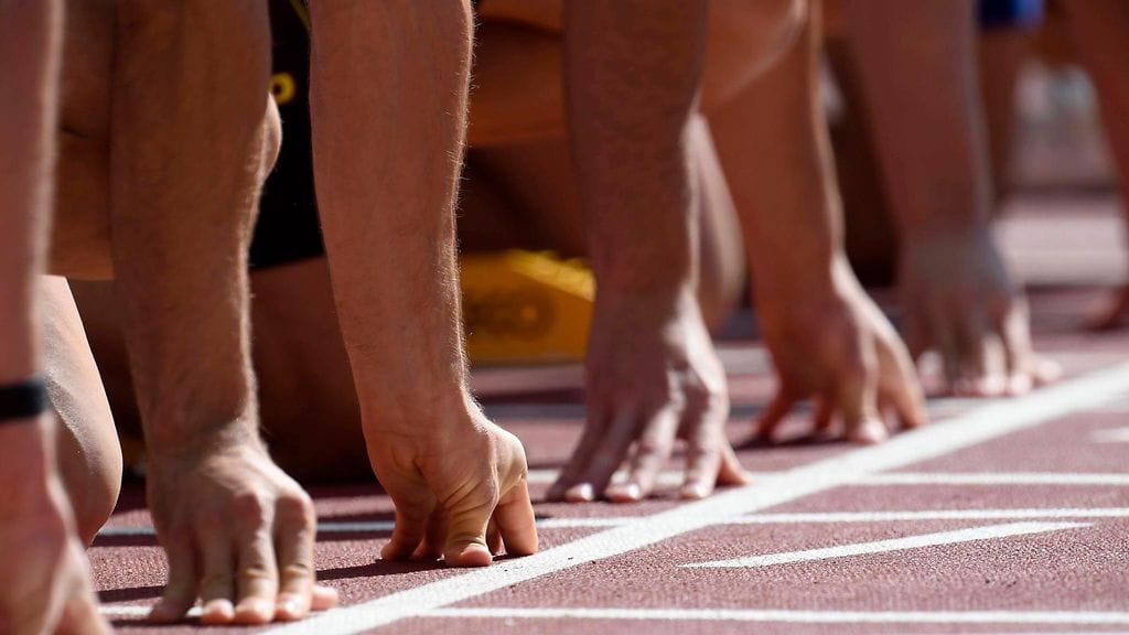 100 metrillä syntyi historiallinen suoritus. Kuvituskuva.