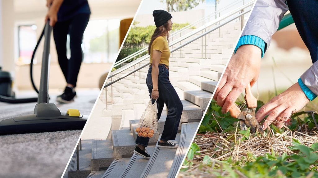 Vain 3 minuuttia arkista aherrusta voi ehkäistä sydän- ja verisuonitauteja.